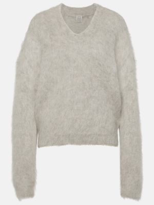 Пуловер от алпака вълна Toteme сиво