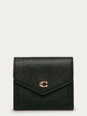 Kožená peněženka Coach šedá