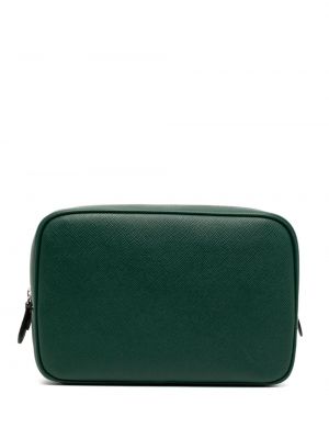Пътна чанта Smythson зелено
