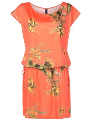 Sukienka w kwiatki z nadrukiem Lygia & Nanny pomarańczowa