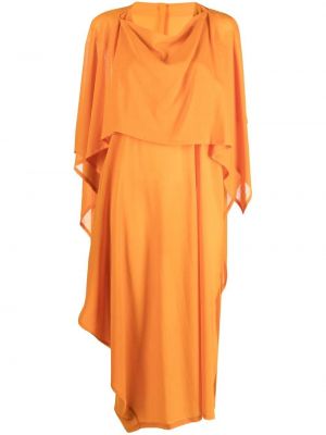Sukienka midi Issey Miyake - Pomarańczowy