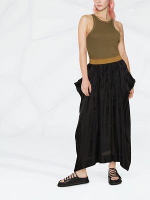 Drapované dlouhá sukně Uma Wang černé