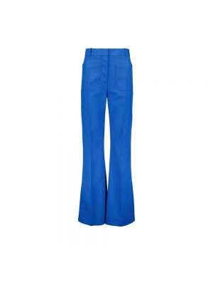 Proste spodnie Victoria Beckham niebieskie