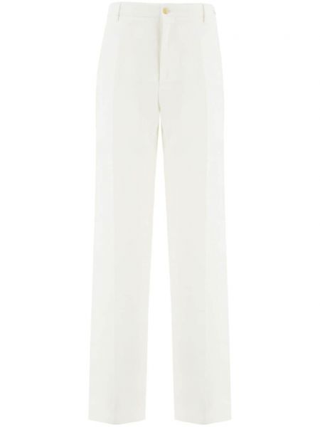 Rovné kalhoty Ferragamo bílé