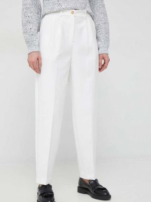 Chino панталони с висока талия Tommy Hilfiger бяло