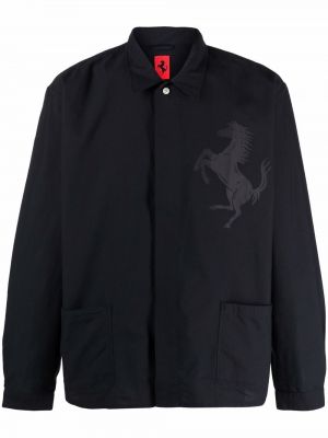 Košeľa s potlačou Ferrari čierna