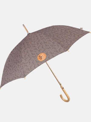 Paraguas con estampado Perletti marrón