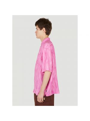 Camisa de crepé Stussy rosa