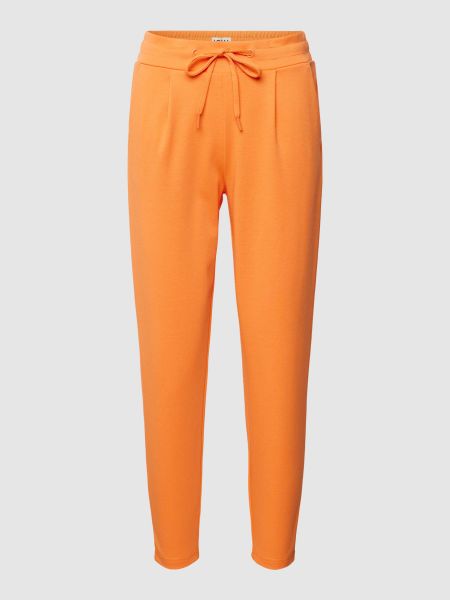 Spodnie sportowe slim fit Ichi pomarańczowe
