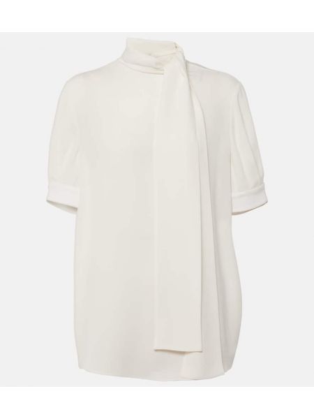 Bluză de mătase Valentino alb