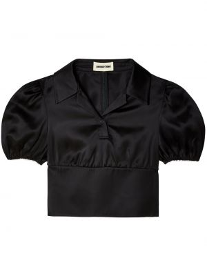 Сатенена блуза Shushu/tong черно