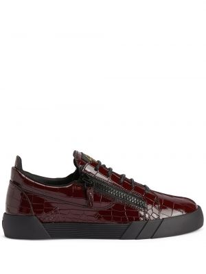 Læder sneakers Giuseppe Zanotti rød