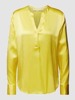 Jedwabna bluzka z dekoltem w serek Herzensangelegenheit żółta