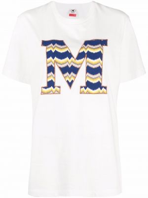 Camiseta con bordado Missoni blanco
