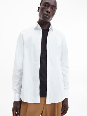 Приталенная рубашка Calvin Klein белая