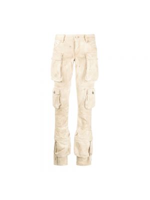 Jeans taille basse The Attico beige
