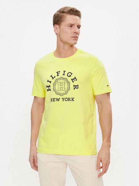 Priliehavé tričko Tommy Hilfiger žltá