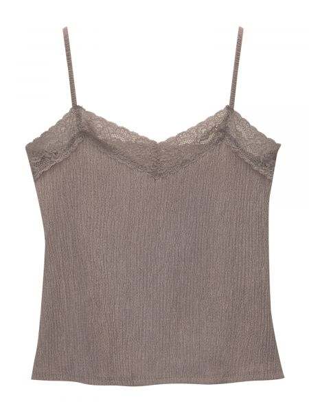 Meleret top Pull&bear brun