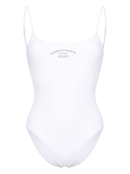 Maillot de bain à imprimé Elisabetta Franchi blanc