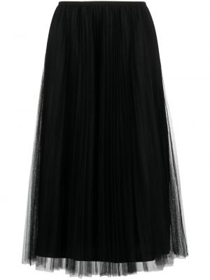 Plisovaná midi sukňa Fabiana Filippi čierna