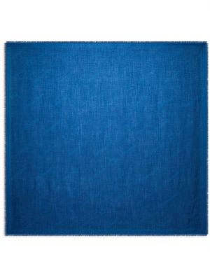 Kaschmir kopftuch aus baumwoll mit print Ferragamo blau