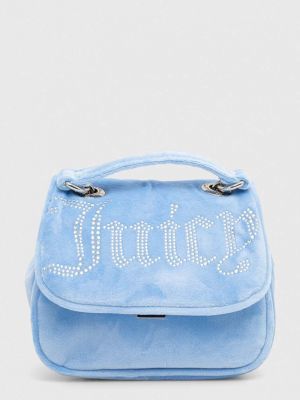 Welurowa torba na ramię Juicy Couture niebieska