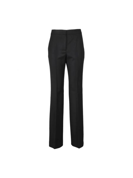 Szerokie spodnie wełniane Moschino czarne
