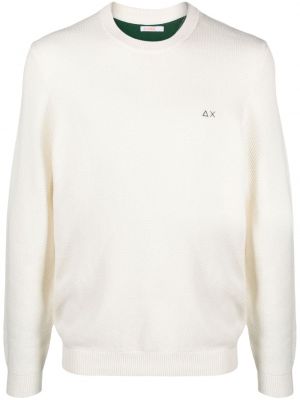 Pullover mit stickerei mit rundem ausschnitt Sun 68 weiß
