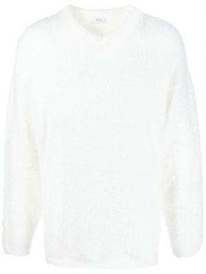 Pullover с v-образно деколте Erl бяло