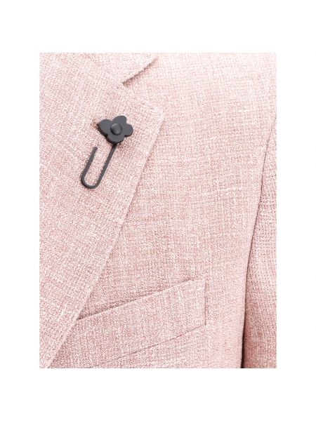 Blazer de lana de lino Lardini rosa