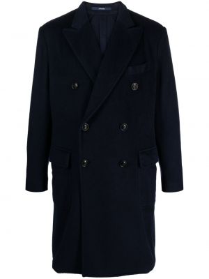 Kašmírový kabát Drumohr modrý