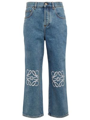 Modré džíny s vysokým pasem Loewe