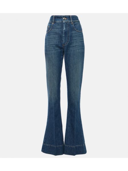 Højtaljet flared jeans Sportmax blå