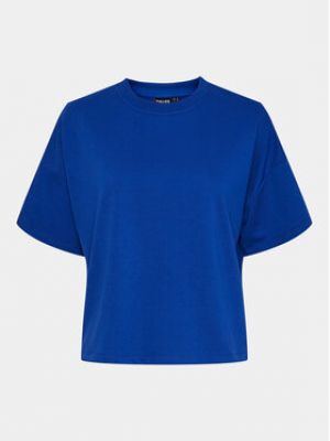 T-shirt large Pieces bleu