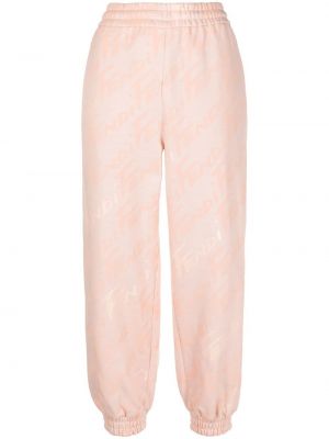 Трикотажные брюки Fendi, розовые