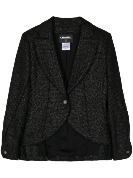 Μπλέιζερ tweed Chanel Pre-owned μαύρο