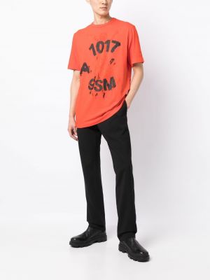 T-shirt en coton à imprimé 1017 Alyx 9sm orange