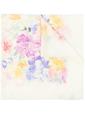Fular de mătase cu model floral cu imagine Dolce & Gabbana Pre-owned alb