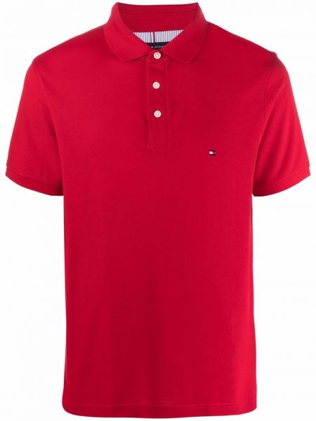 Polo ricamato Tommy Hilfiger rosso