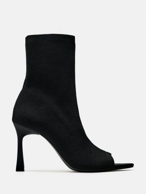 Ботинки с открытым носком Zara черные