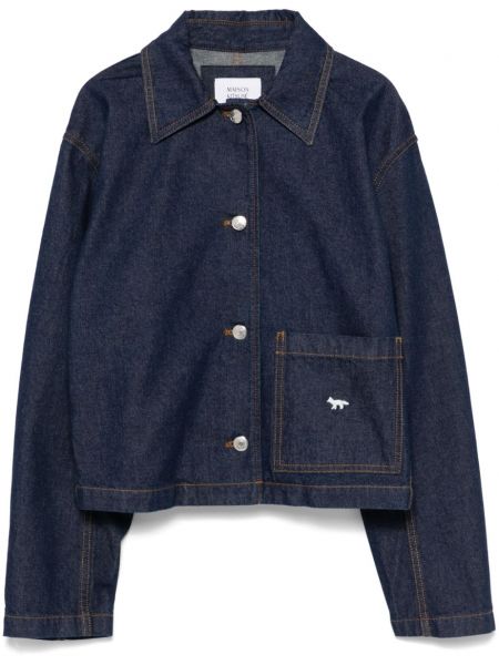 Cropped jakke Maison Kitsuné blå