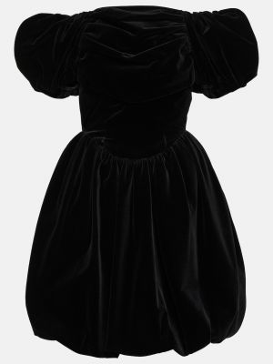 Бархатное мини-платье с открытыми плечами Simone Rocha черный