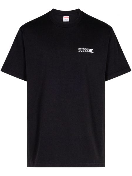 Bombažna majica Supreme črna