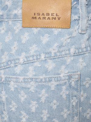Shorts en jean brodeés en coton Isabel Marant