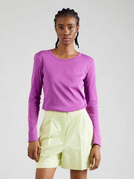 Tričko s dlhými rukávmi United Colors Of Benetton fialová