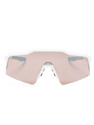 Oversize слънчеви очила 100% Eyewear бяло