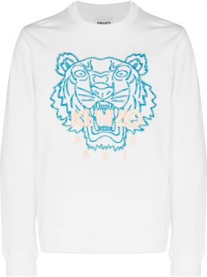 Tigerstripete brodert sweatshirt Kenzo hvit