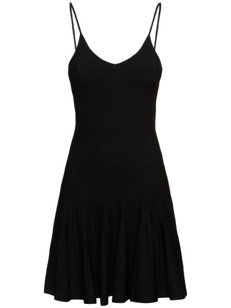 Μini φόρεμα από βισκόζη Khaite μαύρο