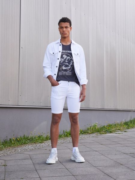 Szorty jeansowe Only & Sons białe