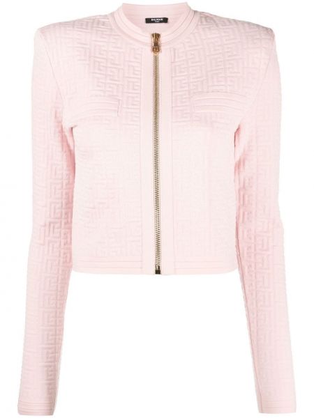 Lang jakke Balmain rosa